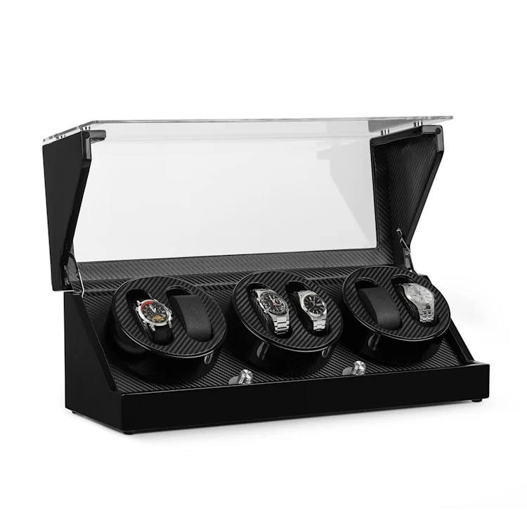 جعبه و کوک‌کننده ساعت مچی اتوماتیک کلارشتاین آلمان klarstein CA3PM مدل 6 خانه – طراحی پریمیوم با موتور بی‌صدا و نور LED